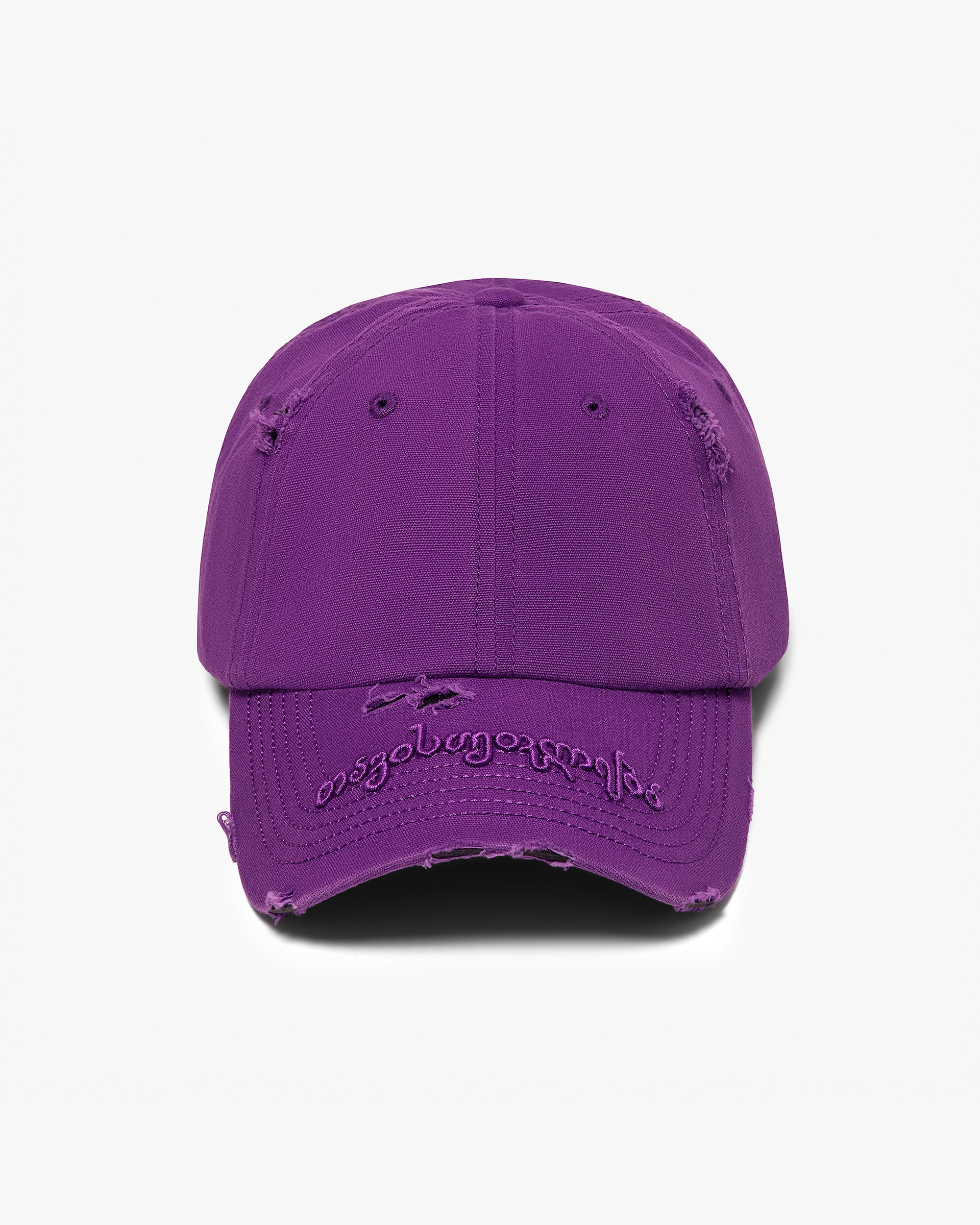 CROSTY DISTRESSED SIGNATURE CAP in Purple – Shop designer accessories