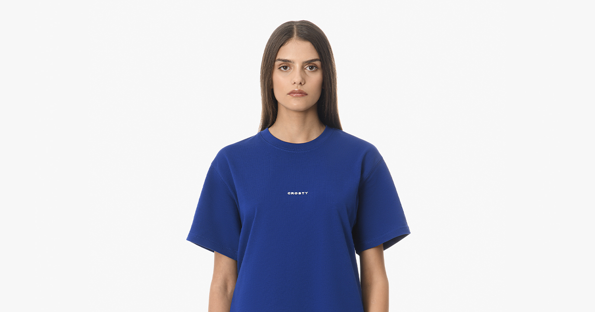 CROSTY PLAIN T-SHIRT in Blue – Shop designer clothing